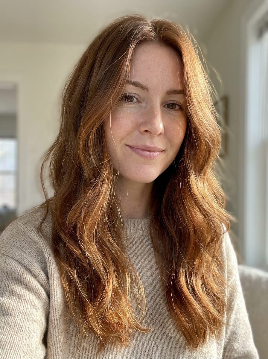 Kupferbraune Haare - Kupfer Haarfarbe